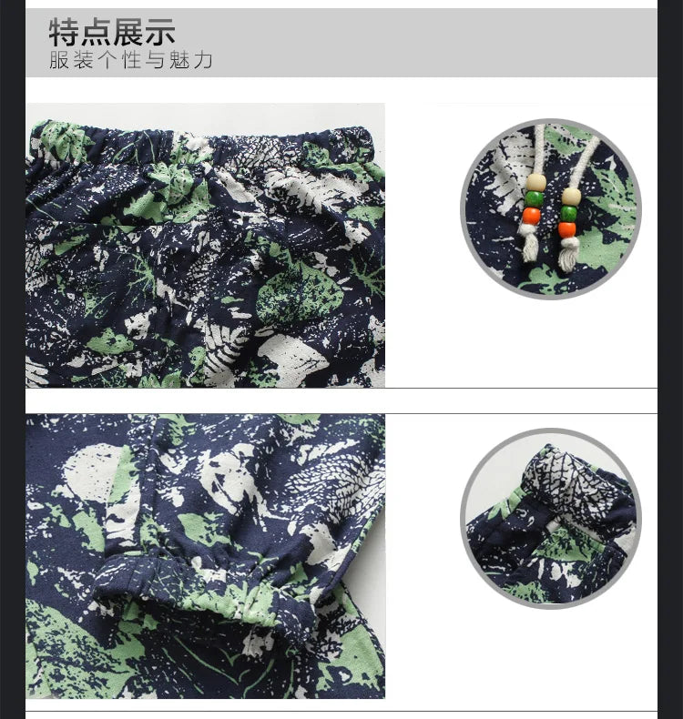Euro Size 2026 New Fashion Spring Men Floral Print Joggers Male Casual Summer Pants Mens Sweatpants Linen Pants Men Trousers