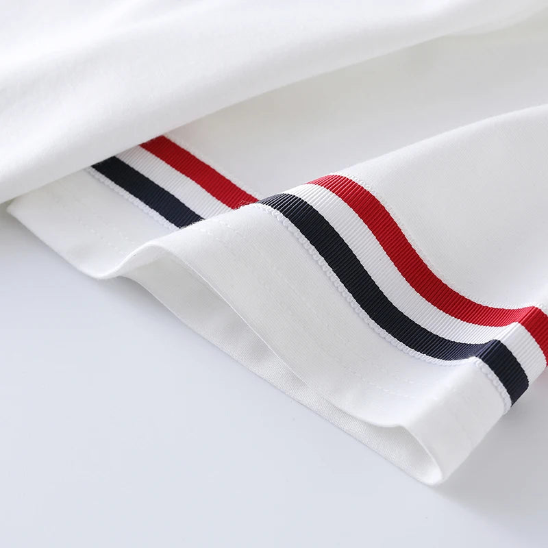 men's summer luxury high quality t-shirt round neck brand embroidery dog short sleeves tops leisure trend ventilate men swear