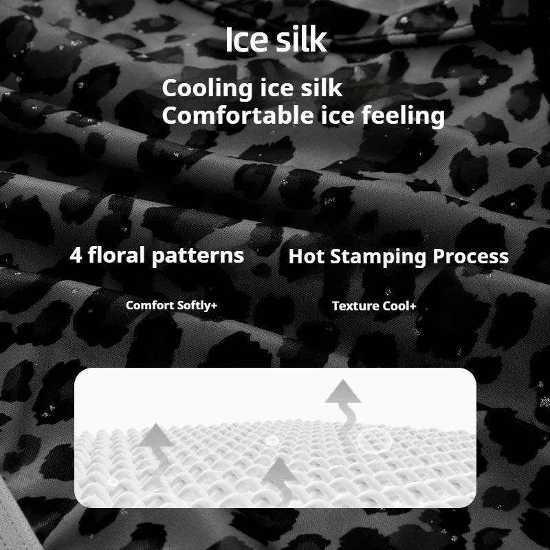 Men's Underwear Black leopard print starry sky ice silk BoxerShorts men quick drying  breathable summer antibacterial Underpants