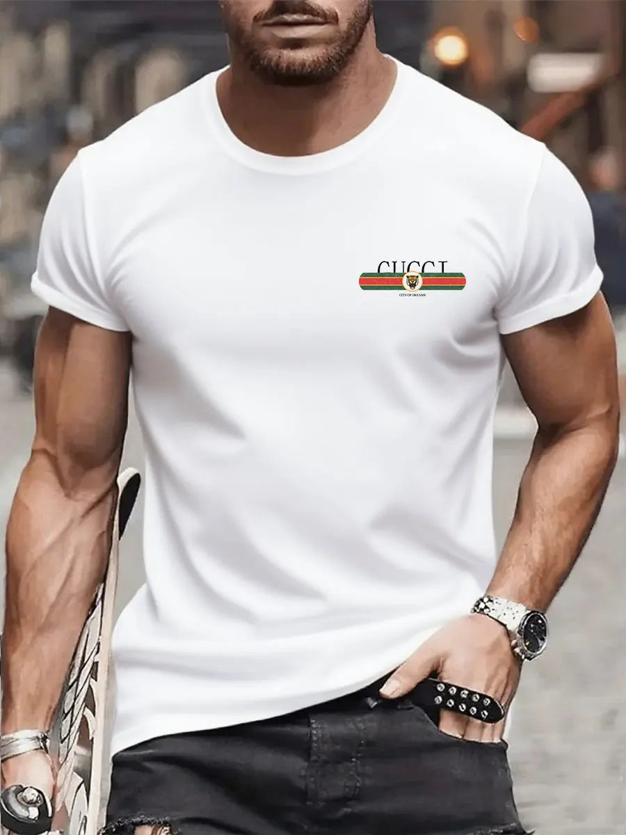 New trendy and luxurious brand summer T-shirt suitable for daily commuting and exercise Men's and women's versions are available