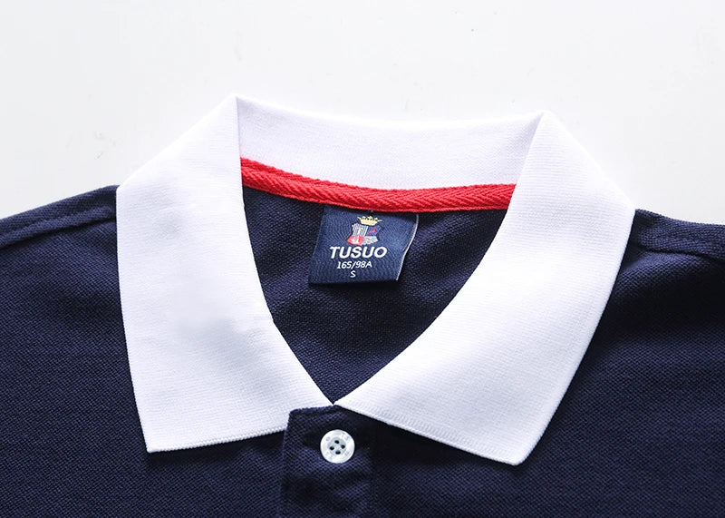 Men's polo shirt Wolf Totem cotton embroidery stitching color classic fashion original design pure cotton high quality