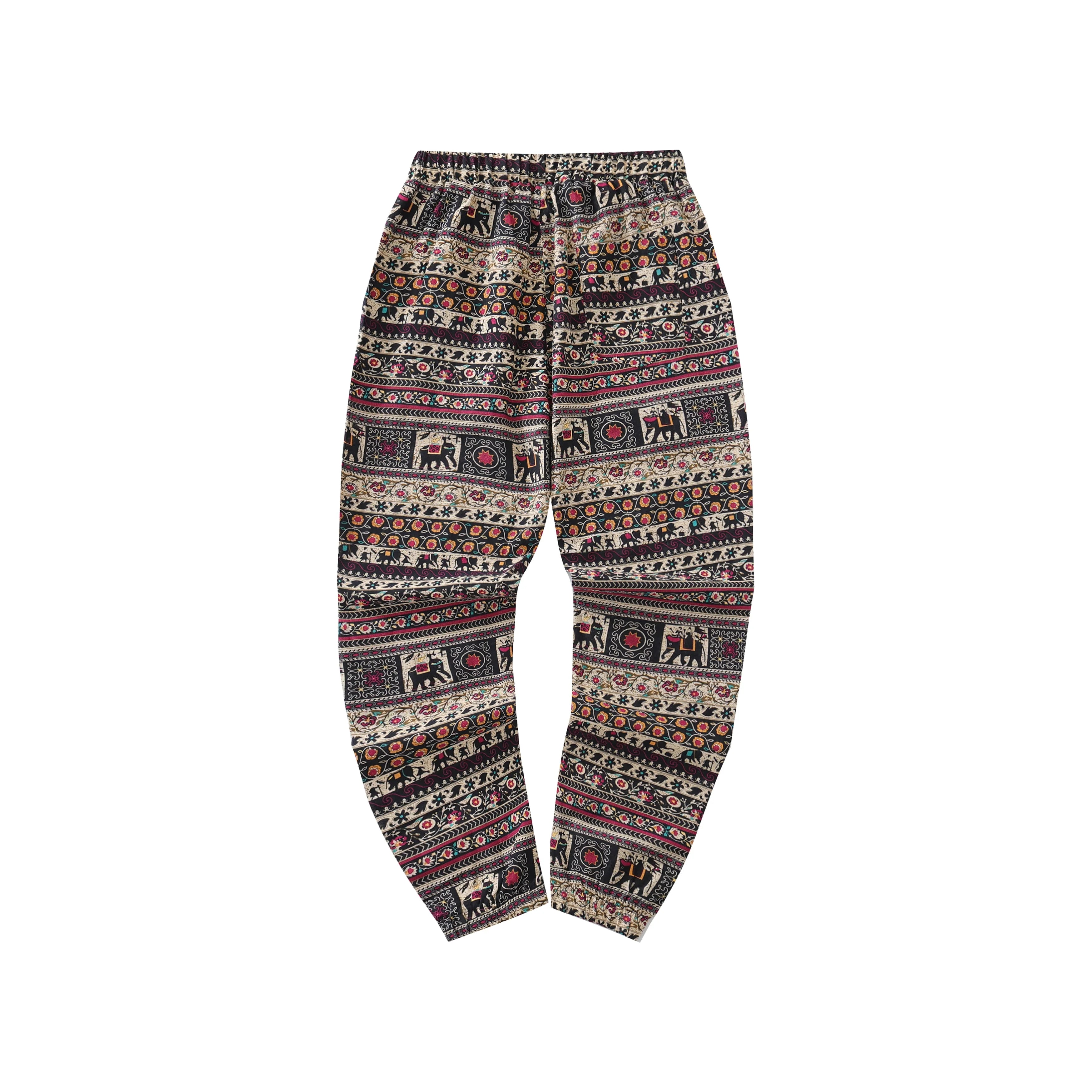 Euro Size 2026 New Fashion Spring Men Floral Print Joggers Male Casual Summer Pants Mens Sweatpants Linen Pants Men Trousers