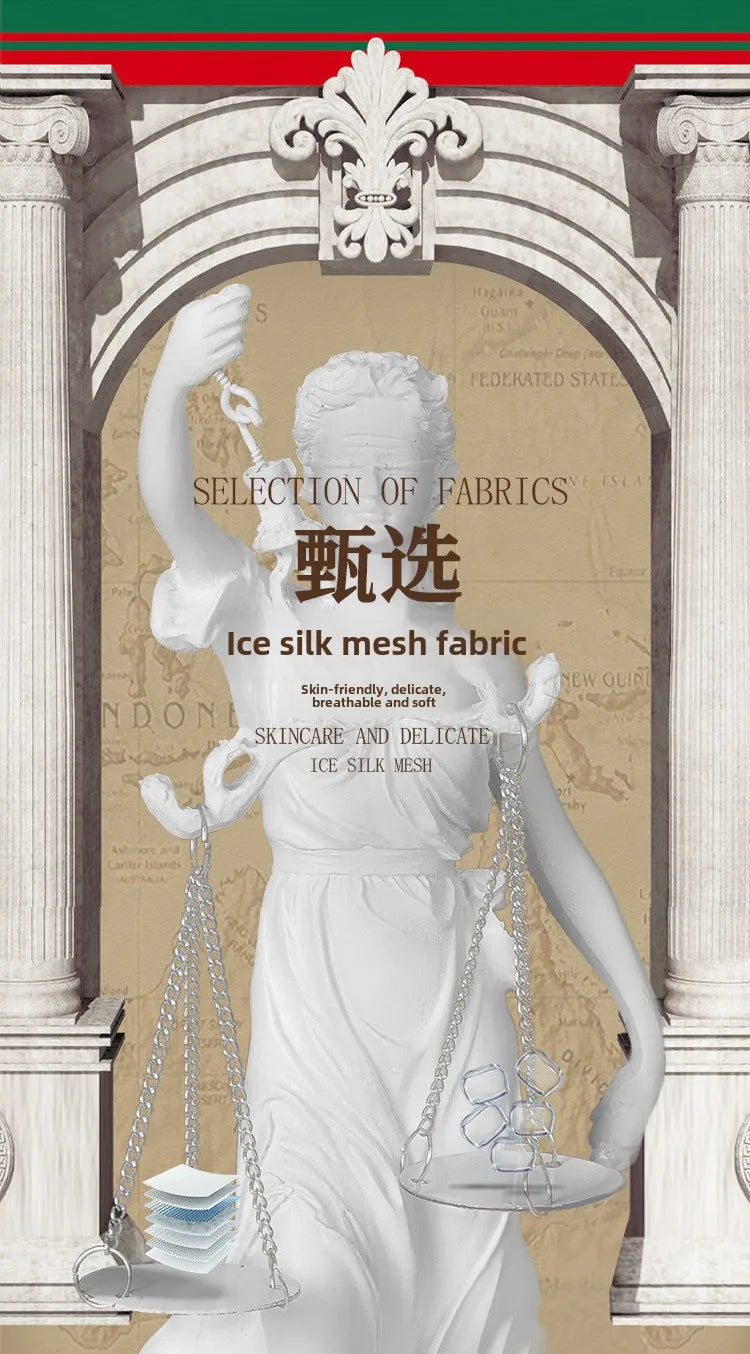 MAIMENGGO 4pc Men's ice silk underwear flat corner pants youth sports mesh breathable square corner shorts  without Box
