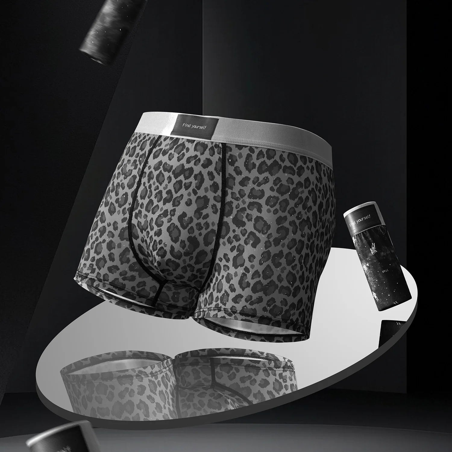 Men's Underwear Black leopard print starry sky ice silk BoxerShorts men quick drying  breathable summer antibacterial Underpants