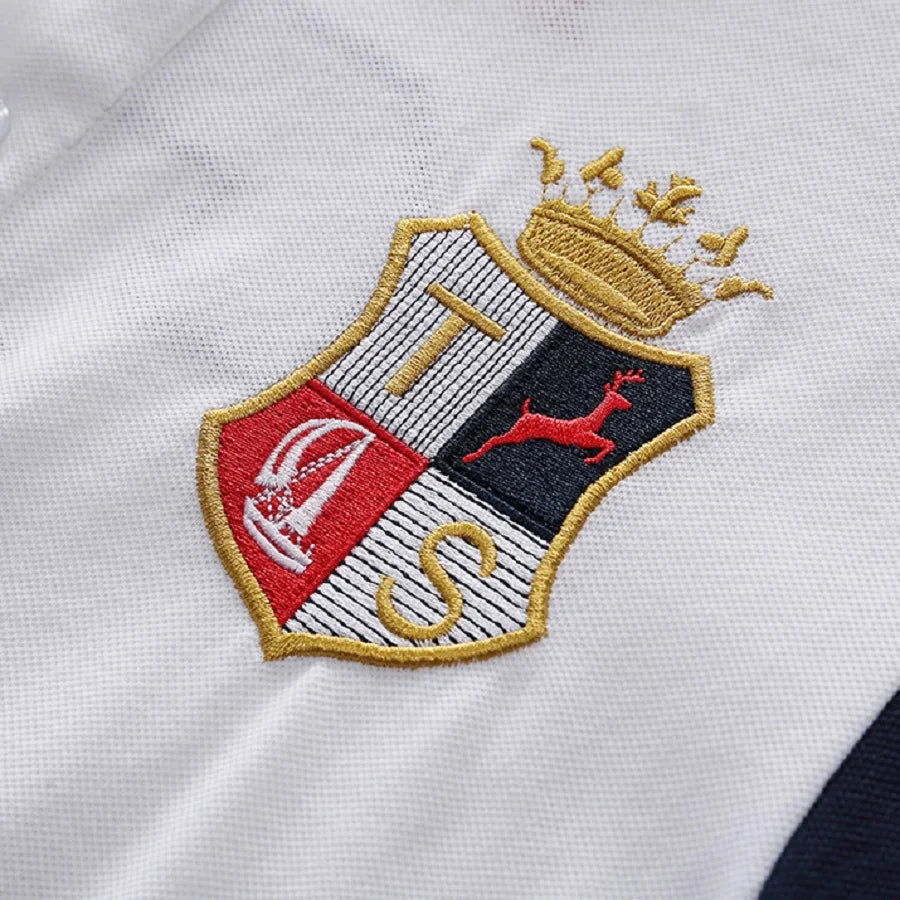 New polo shirt men's embroidery patchwork color contrast slim classic fashion original design polo collar pure cotton breathable