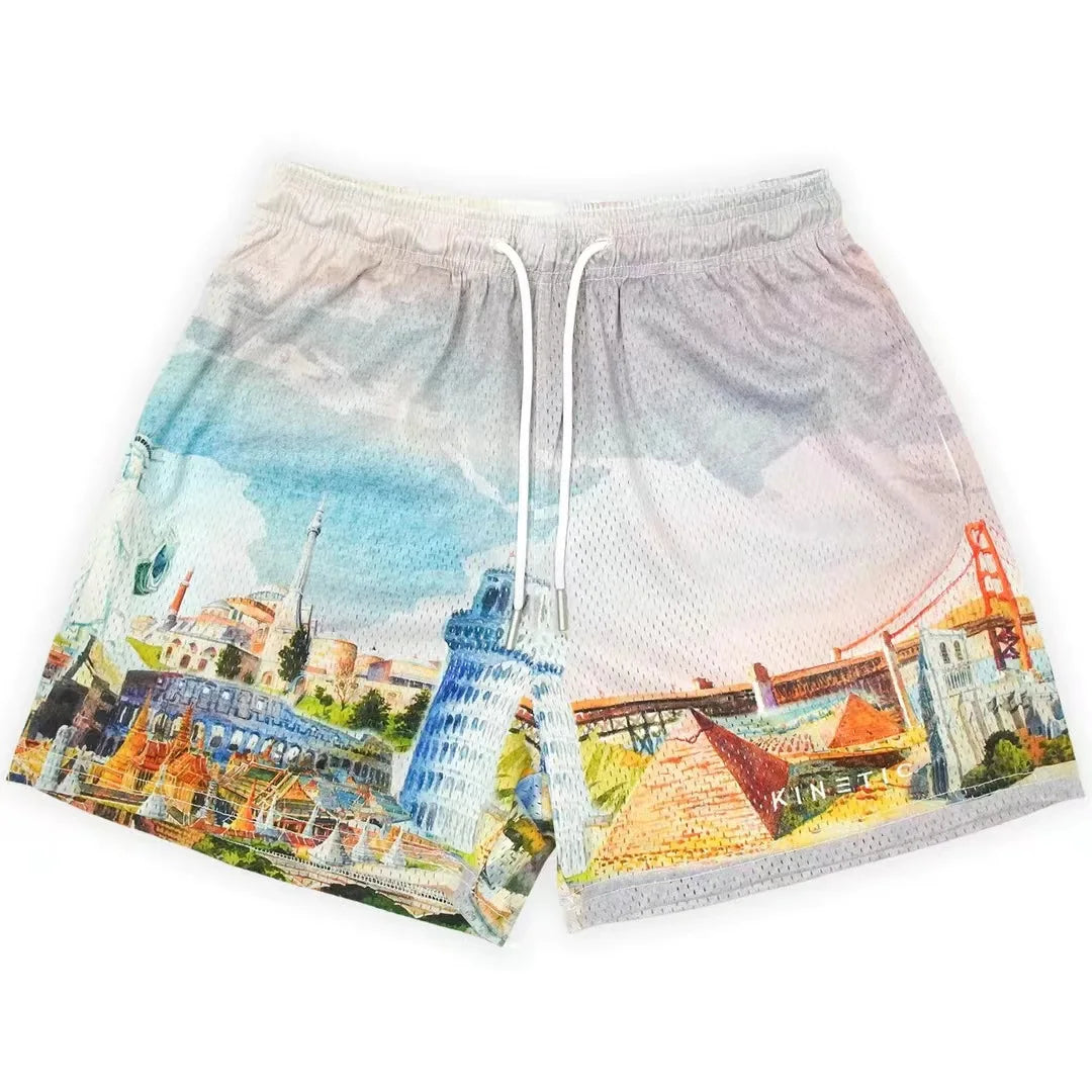 KINETIC Basic Shorts NEW men's casual shorts fitness sports pants summer gymworkout Men Women Classic GYM Mesh Shorts