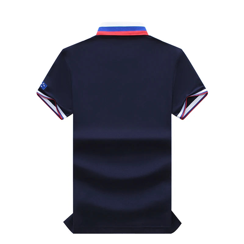 Men's polo shirt New Zealand Pacific Ocean cotton embroidery stitching color classic fashion original design pure cotton quality