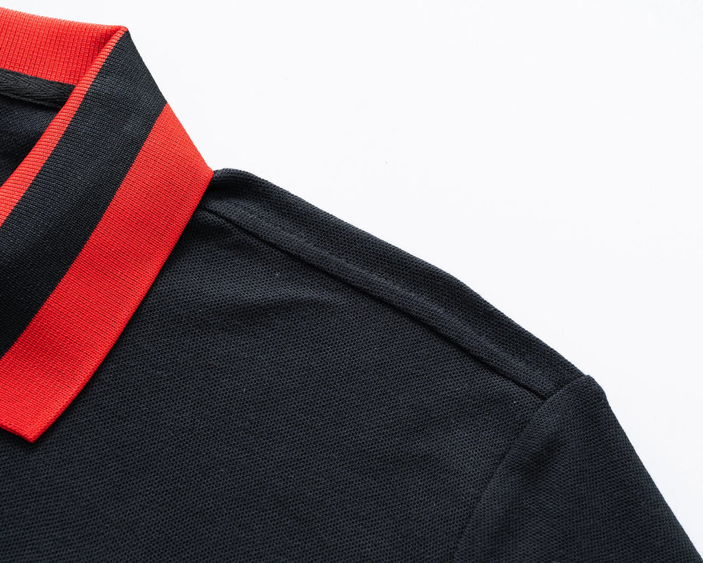 Men's polo shirt USA Chicago short sleeve Royal leisure sports party cotton embroidered with slit contrast color original