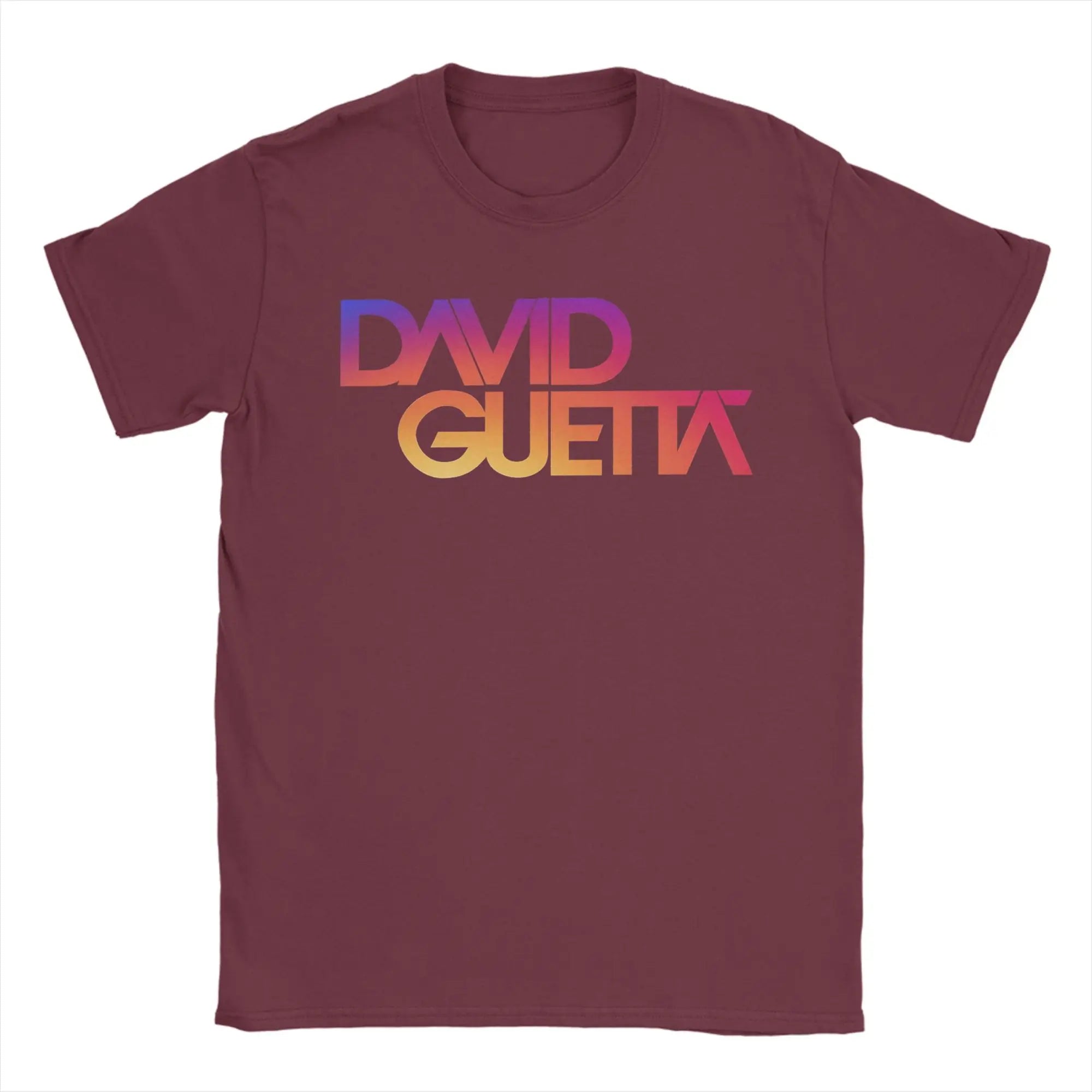 David Guetta Sunset Logo T Shirt Men's  Cotton Cool T-Shirts Round Neck  Tee Shirt Short Sleeve Tops Plus Size
