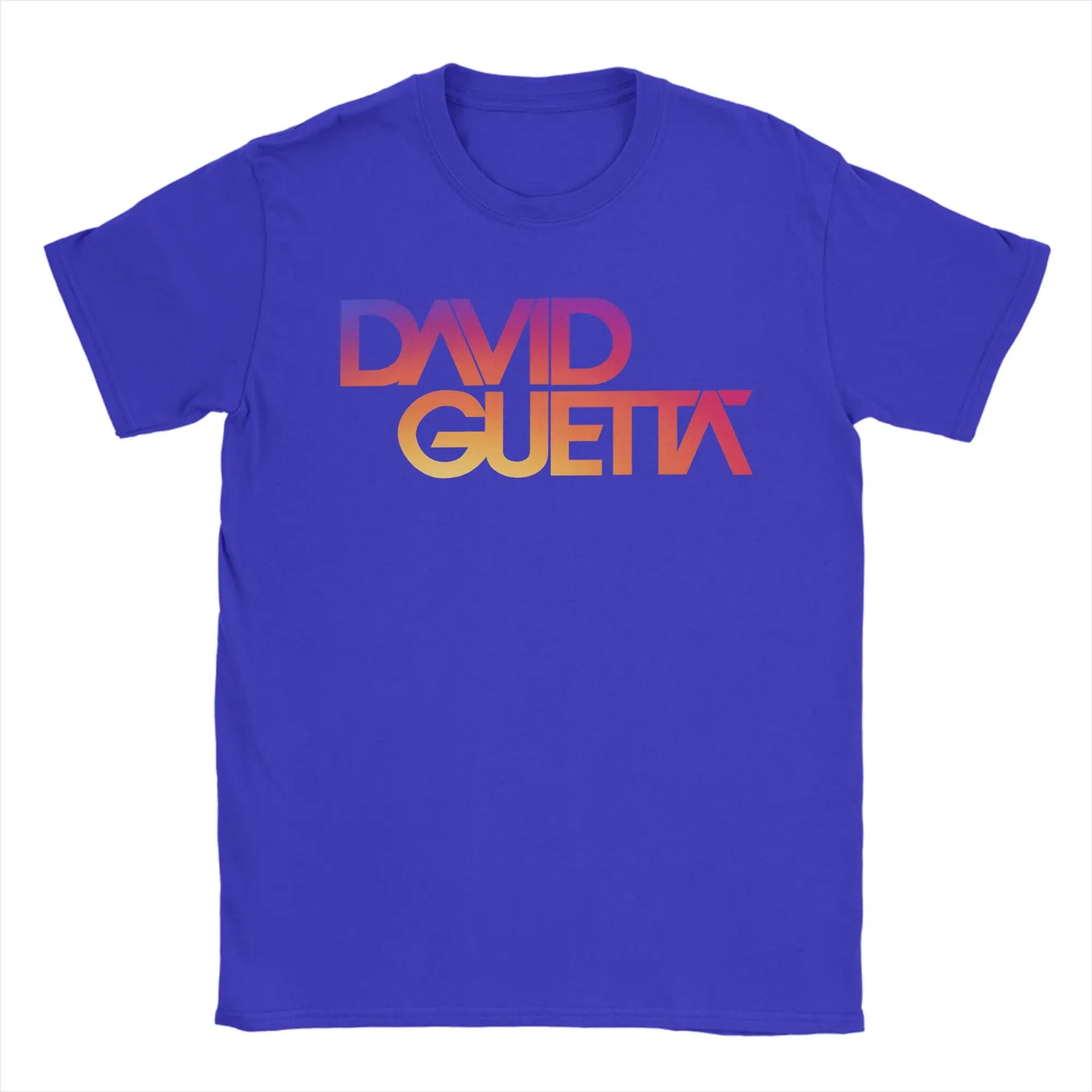 David Guetta Sunset Logo T Shirt Men's  Cotton Cool T-Shirts Round Neck  Tee Shirt Short Sleeve Tops Plus Size