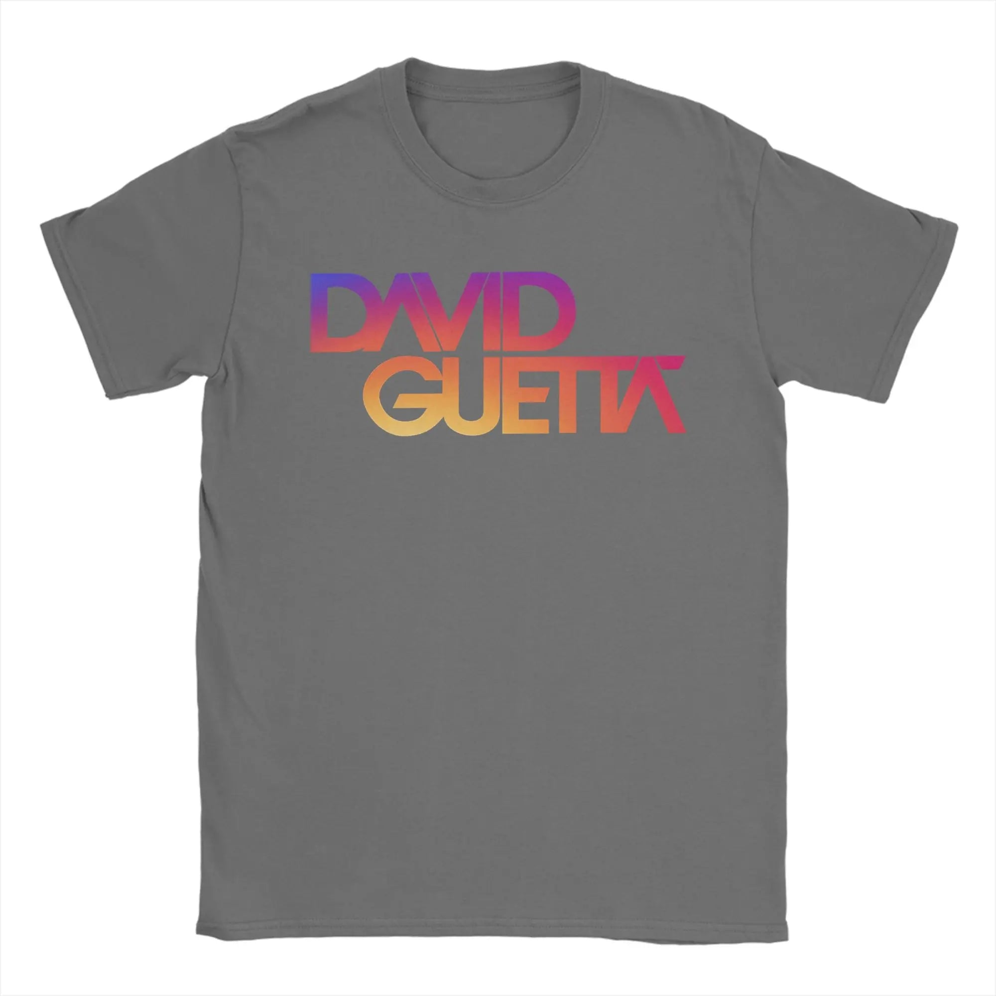 David Guetta Sunset Logo T Shirt Men's  Cotton Cool T-Shirts Round Neck  Tee Shirt Short Sleeve Tops Plus Size