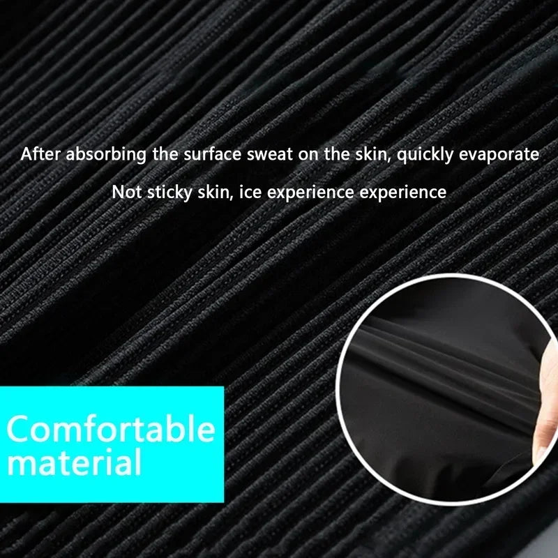 2026 Summer Ice Silk Ultra-thin Pants Men's Loose Straight Section Drape Ice Silk Pants Wide Leg Sports Casual Pants Fits