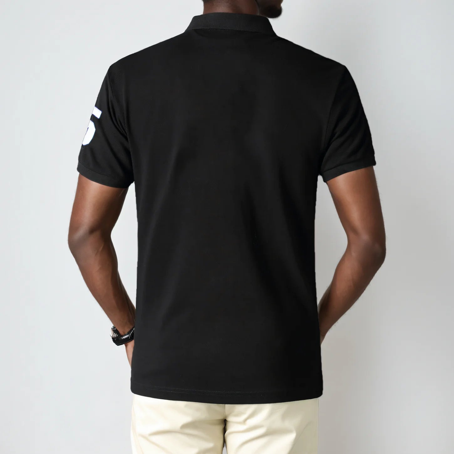 Men's polo shirt USA New York Royal short casual  sport party high-end cotton embroidery luxury contrast color original design