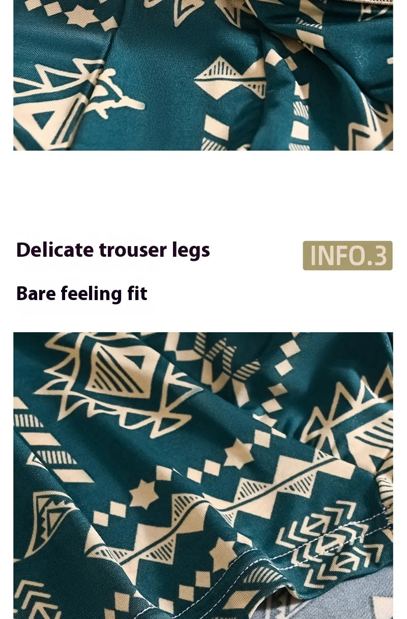 1pcs Men's Underwear Ice Silk Boxer Shorts Plus Size 6XL Underpants Breathable Sexy Slim Panties Print Lingerie Wholesale 5803