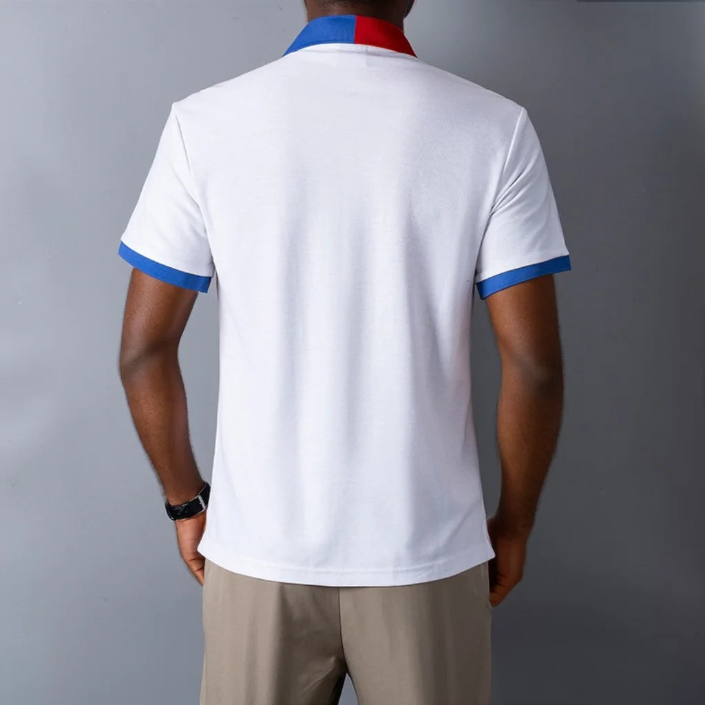 Men's High-Quality Cotton Polo Shirt Barcelona Football Fans Embroidered "Barca" Symbol Quality New Year's Gift for Men
