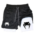2026 Men's 2-in-1 Running Shorts, High-Quality Elastic Double-Layer Shorts, Breathable and Lightweight, Teen Training Shorts, Sp