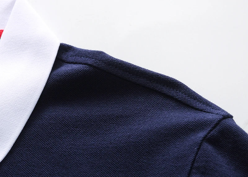 Men's polo shirt Wolf Totem cotton embroidery stitching color classic fashion original design pure cotton high quality