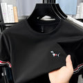 men's summer luxury high quality t-shirt round neck brand embroidery dog short sleeves tops leisure trend ventilate men swear