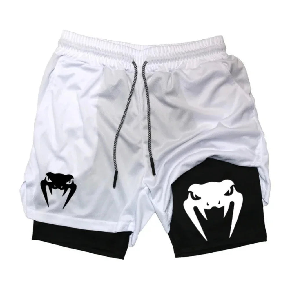 2026 Men's 2-in-1 Running Shorts, High-Quality Elastic Double-Layer Shorts, Breathable and Lightweight, Teen Training Shorts, Sp
