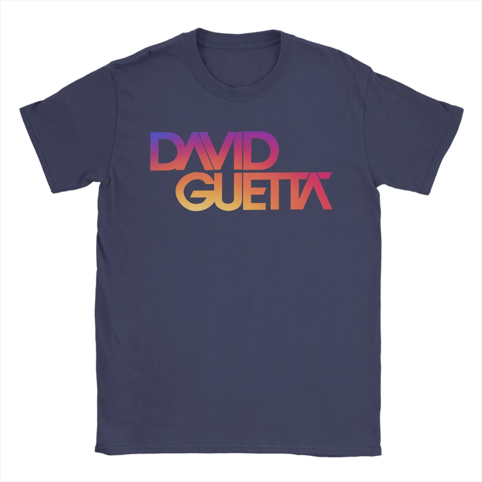 David Guetta Sunset Logo T Shirt Men's  Cotton Cool T-Shirts Round Neck  Tee Shirt Short Sleeve Tops Plus Size