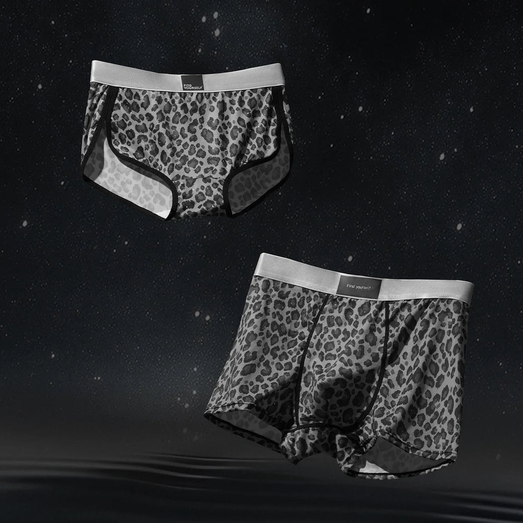 Men's Underwear Black leopard print starry sky ice silk BoxerShorts men quick drying  breathable summer antibacterial Underpants