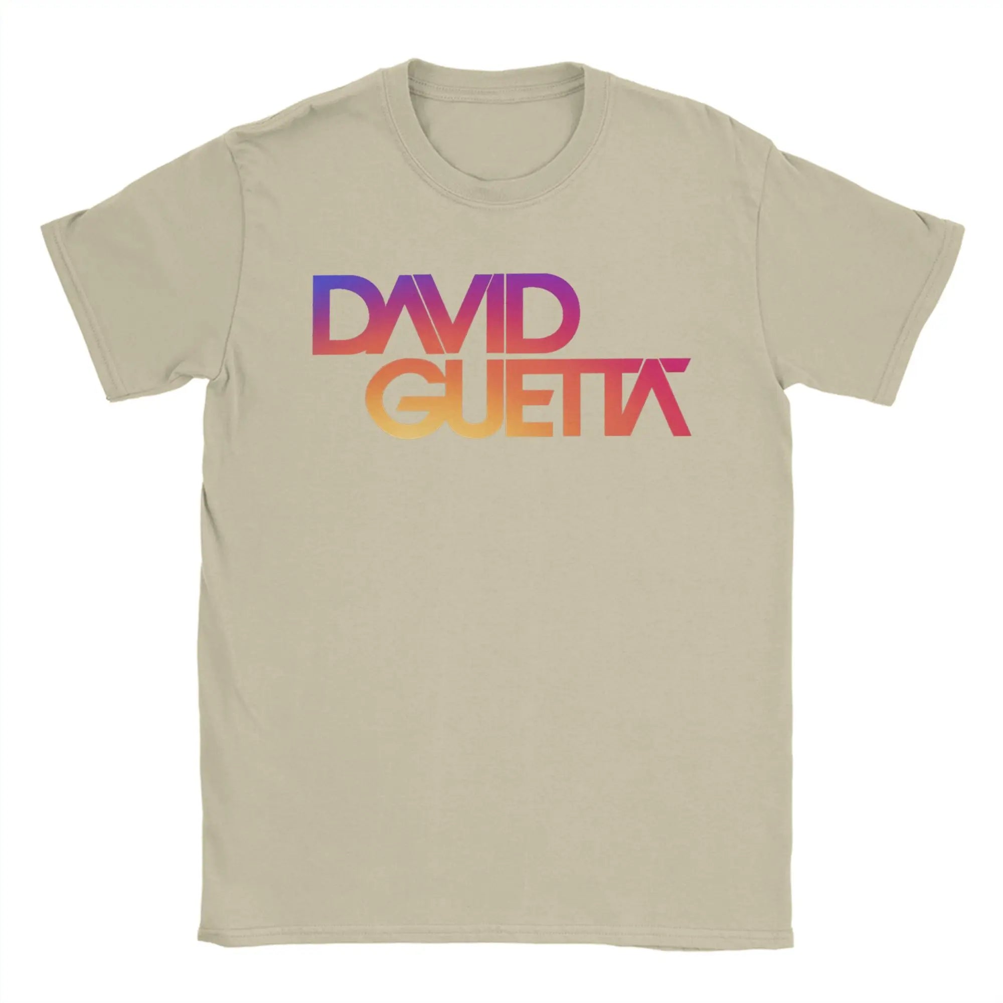 David Guetta Sunset Logo T Shirt Men's  Cotton Cool T-Shirts Round Neck  Tee Shirt Short Sleeve Tops Plus Size