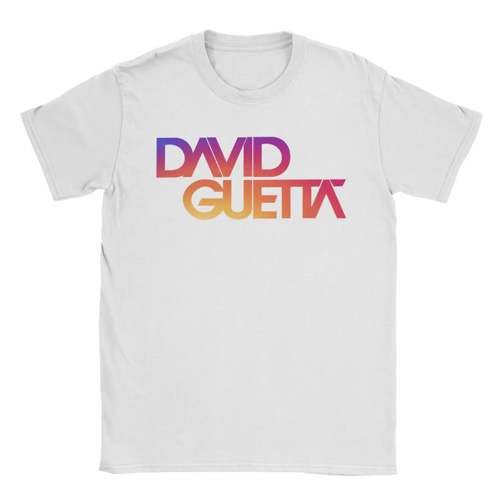 David Guetta Sunset Logo T Shirt Men's  Cotton Cool T-Shirts Round Neck  Tee Shirt Short Sleeve Tops Plus Size