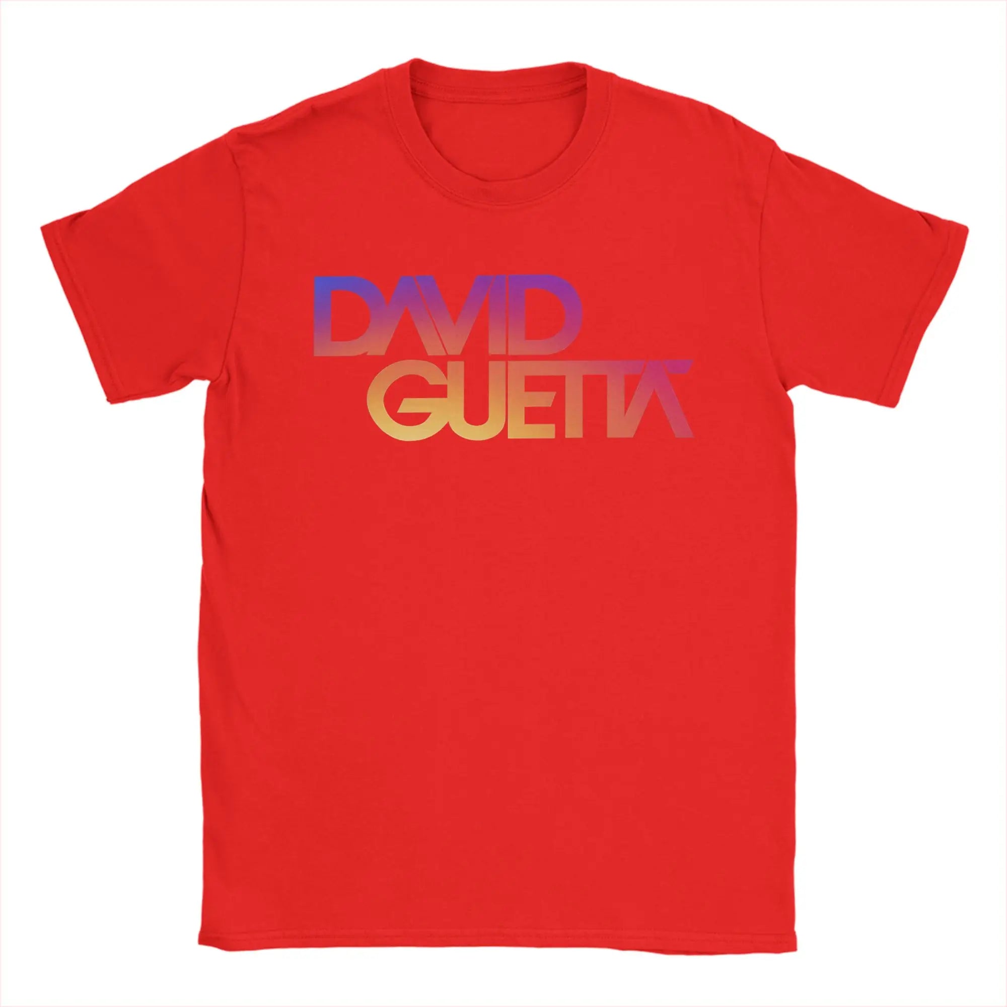 David Guetta Sunset Logo T Shirt Men's  Cotton Cool T-Shirts Round Neck  Tee Shirt Short Sleeve Tops Plus Size