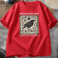 Crows Before Bros T-Shirt Men Women Graphic T Shirts Unique Bird Nature Tshirt Halloween Cotton Round Neck T Shirts