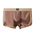 3PCS/Pack Luxury Satin-like Ice Silk Men's Panties Hygroscopic Breathable Double-layer Silk Crotch Boxer High Elastic Underpants
