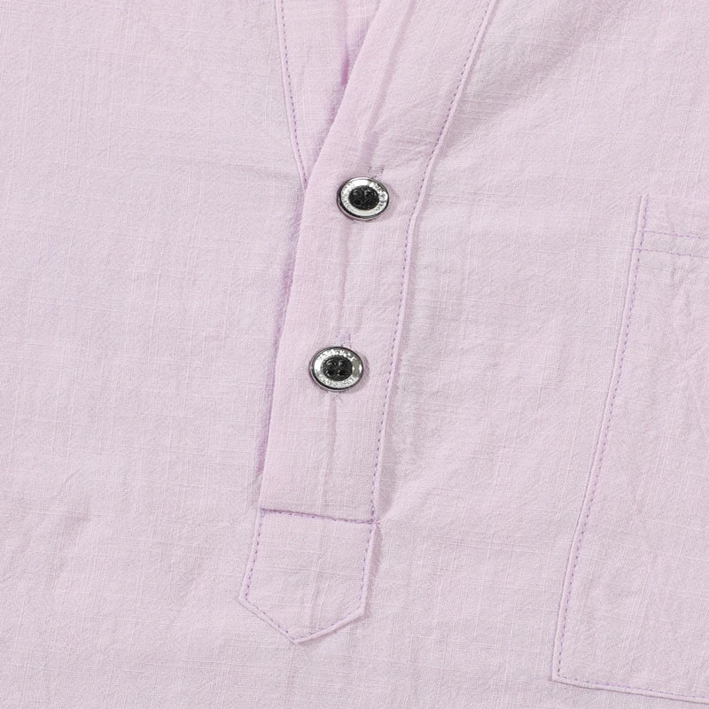 Men's Lightweight Shirts Long Sleeve Henley Cotton Linen Shirts for Male Beach Hawaiian V-neck Top Breathable Polo Shirts top