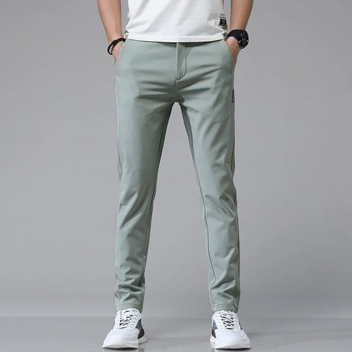 5 Colors Spring Summer Ultra-thin Men's Stretch Slim Straight Casual Pants High Quality Fashion Breathable Golf Sports Trousers