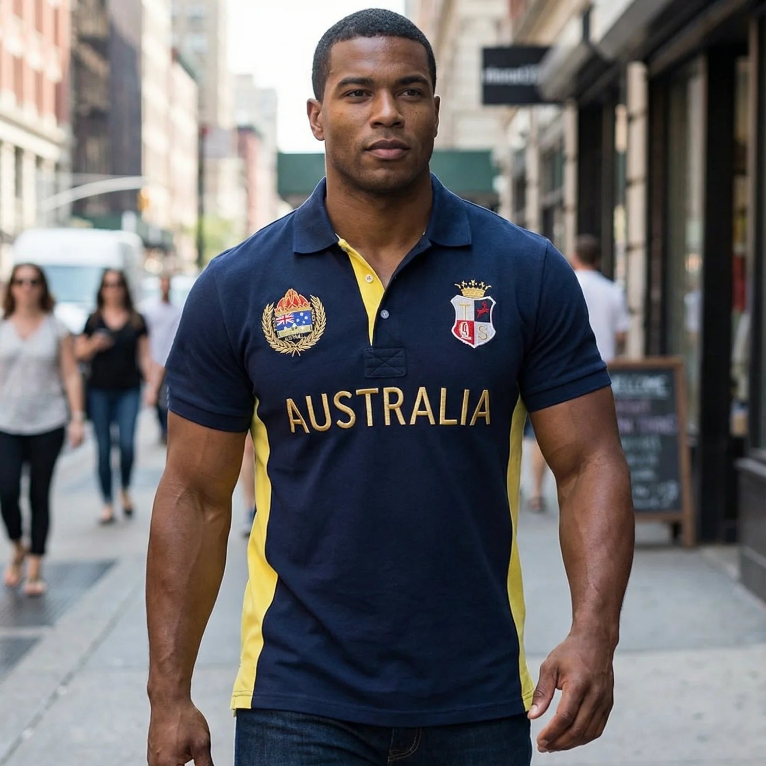 Men's polo shirt Australia Royal Short sleeve casual sports party cotton embroidered luxury contrast color original design
